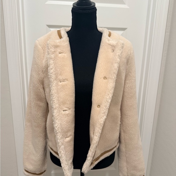 J. Crew Collection Ladies Sherpa Blend Jacket NWT size 8 (style BU184) - Picture 2 of 4